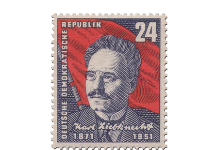 Briefmarke 80. Geburtstag von Karl Liebknecht
