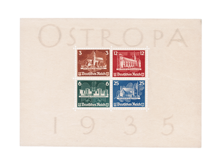 Briefmarkenblock 3 "OSTROPA"-Ausstellung 1935