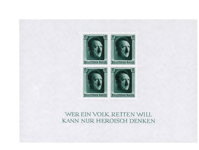 Briefmarkenblock 7 "48. Geburtstag von Adolf Hitler"