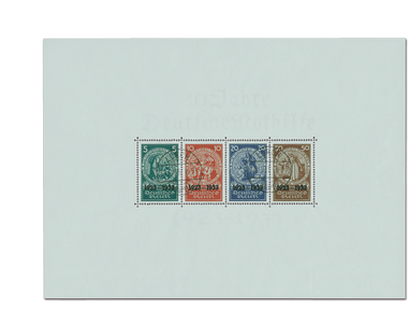 Briefmarkenblock 2  "Deutsche Nothilfe" 1933