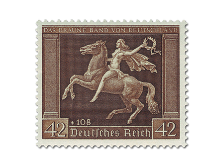 Briefmarke Deutsches Reich - Rennen um "Das Braune Band"