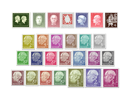 Briefmarken Deutschland Jahrgang 1954