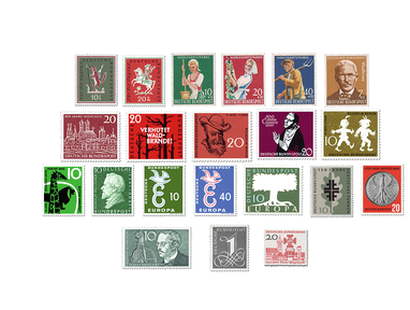 Briefmarken Deutschland Jahrgang 1958