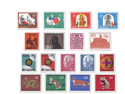 Briefmarken Deutschland Jahrgang 1967