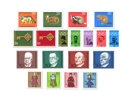 Briefmarken Deutschland Jahrgang 1968