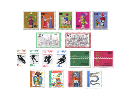 Briefmarken Deutschland Jahrgang 1971