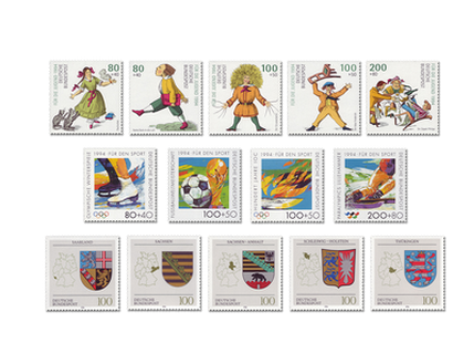 Briefmarken Deutschland Jahrgang 1994