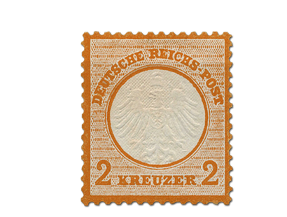 Briefmarke Kaiserreich - Dauerserie "Kleine Brustschilde" 2 Kreuzer