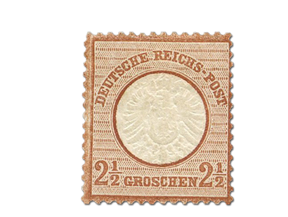 Briefmarke Kaiserreich - Dauerserie "Große Brustschilde" 2 ½ Groschen