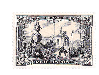Briefmarke Kaiserreich - Enthüllung Denkmal Kaiser Wilhelm I