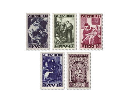 Briefmarken Saarland - Volkshilfe