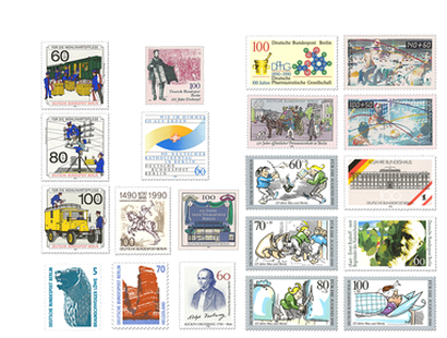 Briefmarken-Jahrgangssatz Berlin 1990, postfrisch