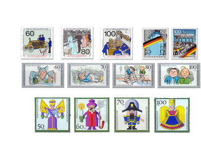 Briefmarken Deutschland Jahrgang 1990
