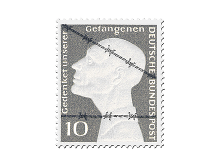 Briefmarke zum gedenken deutscher Kriegsgefangener
