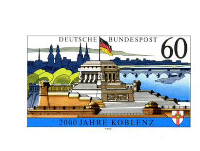 Sonderbriefmarke „2000 Jahre Koblenz“