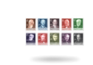 Briefmarkensatz Berlin Männer aus der Geschichte Berlins, postfrisch