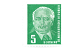 Briefmarkensatz Wilhelm Pieck – Der erste Präsident der DDR, Michel-Nr.: 322-326, postfrisch