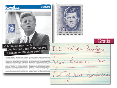 Briefmarken John F. Kennedy - "Ich bin ein Berliner"