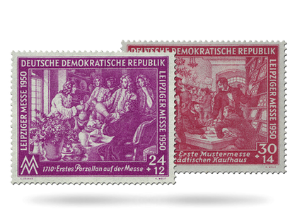 Briefmarken Leipziger Frühjahrsmesse 1950