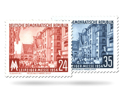 Briefmarken Leipziger Herbstmesse 1954