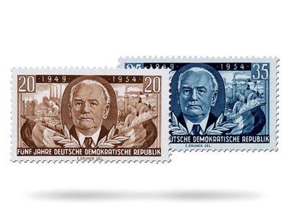 Briefmarken 5 Jahre Deutsche Demokratische Republik
