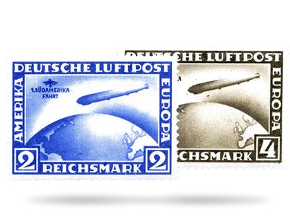 Briefmarken-Set "Erste Südamerikafahrt" postfrisch