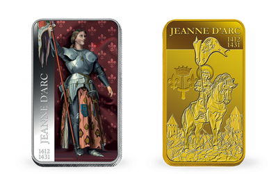 De sublimes lingots en argent colorisé et en or en hommage à Jeanne d’Arc (1412 - 1431)