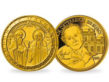 Österreichs erste Gold-Euro-Gedenkmünzen