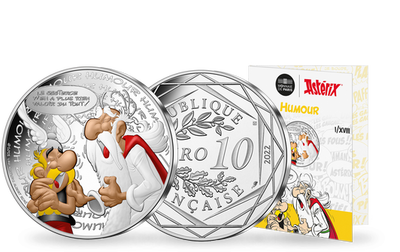 Monnaie officielle de 10 Euros en argent «Asterix - Humour 1/18» 2022