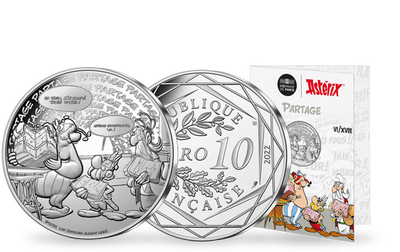 Monnaie officielle de 10 Euros en argent «Asterix - Partage 6/18» 2022