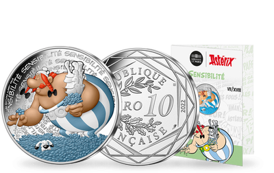 Monnaie officielle de 10 Euros en argent «Asterix - Sensibilité 7/18» 2022
