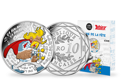 Monnaie officielle de 10 Euros en argent «Asterix - Sens de la fête 2/18» 2022