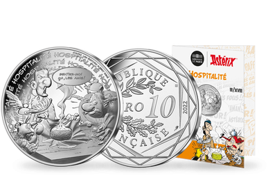 Monnaie officielle de 10 Euros en argent «Asterix - Hospitalité 3/18» 2022
