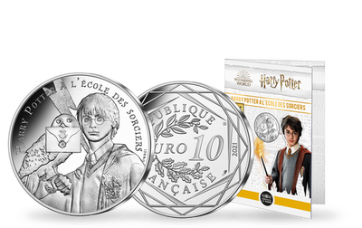 Monnaie officielle de 10 Euros en argent «Harry Potter à l'école des sorciers  1/18» 2021