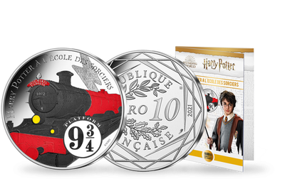Monnaie officielle de 10 Euros en argent «Harry Potter à l'école des sorciers  2/18» 2021