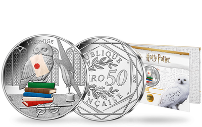 Monnaie officielle de 50 Euros en argent «Harry Potter : Chouette Hedwige 4/4» 2021