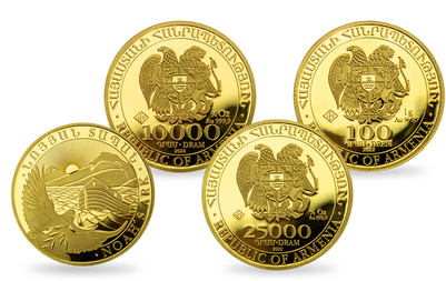 Set de 4 Monnaies en or le plus pur «Arche de Noé» Arménie 2022