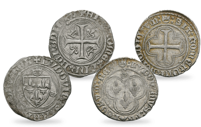 Set de 2 blancs d’argent Louis XI