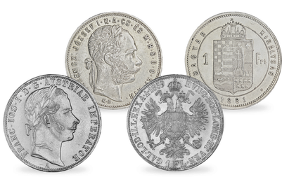 Silber-Gulden/Florin der k. u. k. Doppelmonarchie