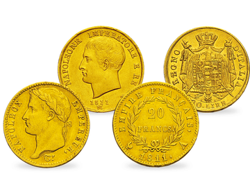 Die originalen Goldmünzen von Napoleon Bonaparte