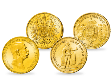 Die letzten 10-Kronen-Goldmünzen von Franz Joseph aus Österreich und Ungarn