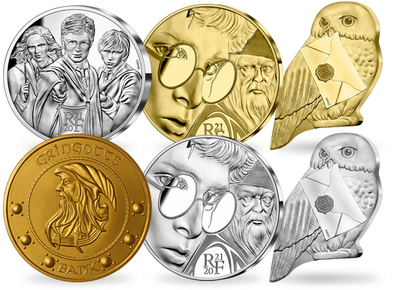 Splendides monnaies officielles «Harry Potter» France 2021