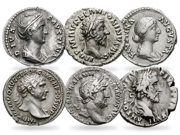 Die guten Kaiser Roms in edlem Silber