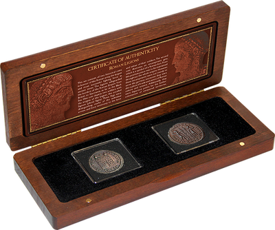 2er-Set Legionärsmünzen aus dem alten Rom