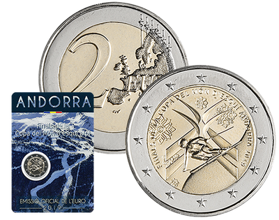 Monnaie de 2 Euros « Finale Coupe du Monde de Ski Alpin » BU Andorre 2019