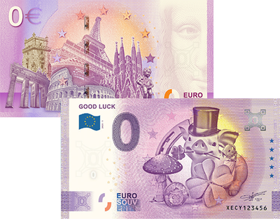 0-Euro-Schein ''Good Luck''