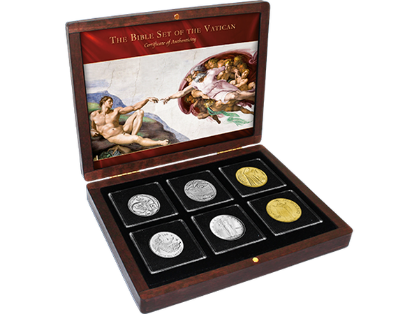 Offizielles 6er-Gedenkmünzen-Set zu Ehren der ''Bibel'' 1955-1990
