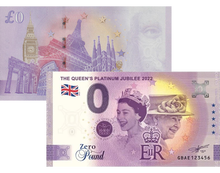 Votre billet de 0 Livre « Jubilé de platine de la Reine Elizabeth II »