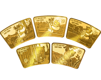 5er-Set Gold-Fächermünzen 