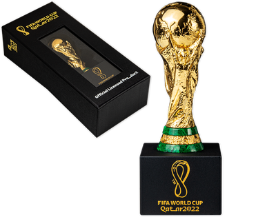 Vergoldetes 3D-Replikat "Pokal" zur FIFA Fußball-WM Katar 2022™
